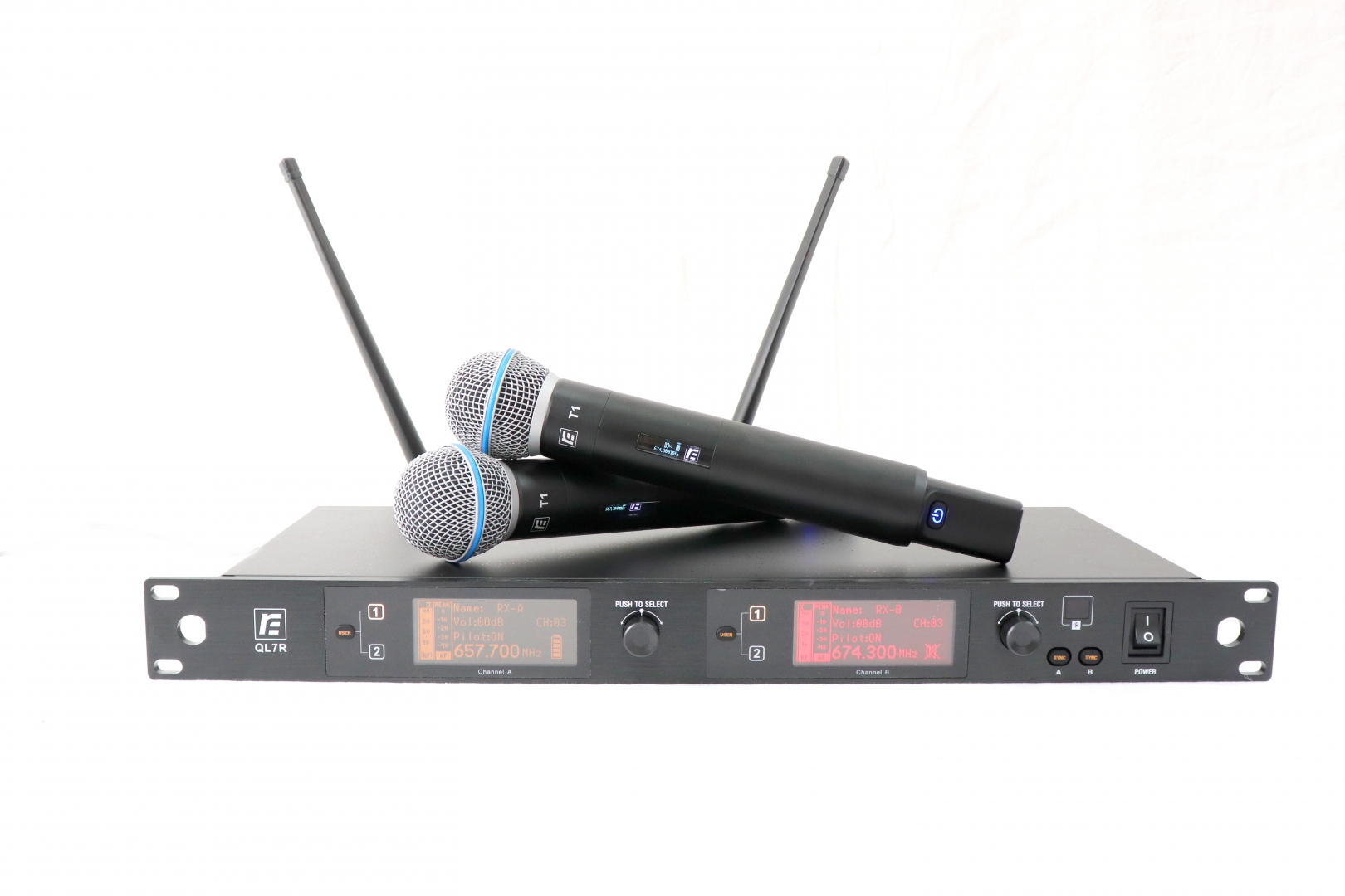 RFIntell QL7R/T1-A 651,800-683,400 МГц 2-канальная радиосистема с 2-мя ручными микрофонами в Магасе